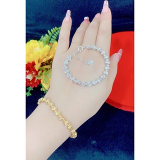Lắc tay bi nữ mạ vàng or bạch kim