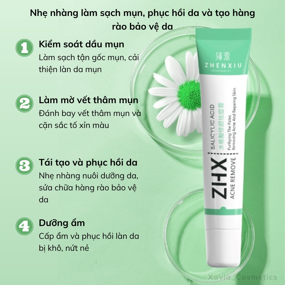 Kem chấm mụn ZHX - Kem hỗ trợ làm mờ thâm mụn, giảm mụn trứng cá, mụn ẩn, mụn bọc, mụn viêm hiệu quả