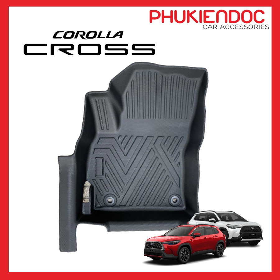 Thảm sàn nhựa đúc 5D TPV Toyota Cross 2020 - 2023 tràn viền