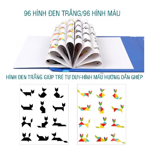 Đồ chơi xếp hình nam châm Tangram - Đồ chơi sáng tạo, phát triển tư duy cho bé