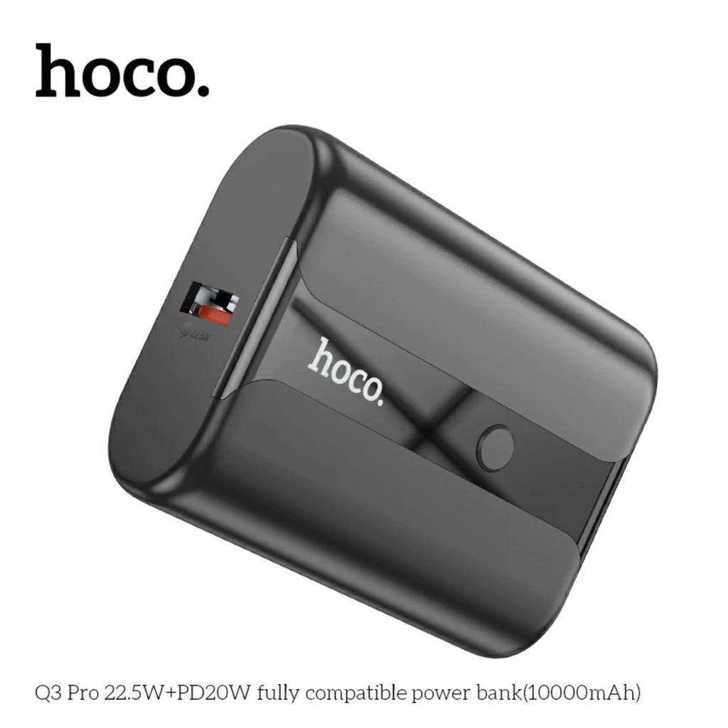 Sạc Dự Phòng Hoco Q3 Pro 10000 mAh, Bền, USB 3.0 + PD 20W + % Pin