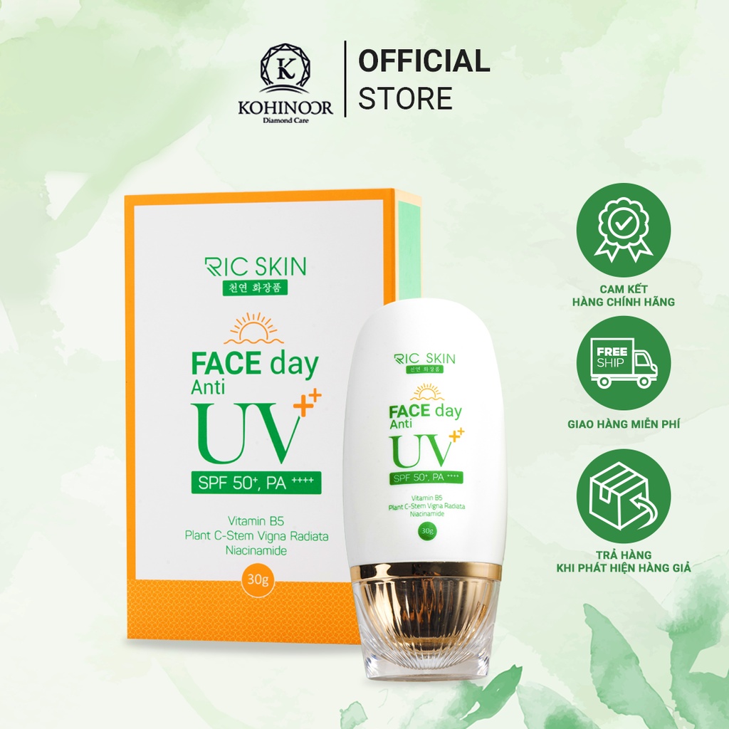 [Chính Hãng] Kem chống nắng tế bào gốc Face Day Anti UV++ Kohinoor 30g