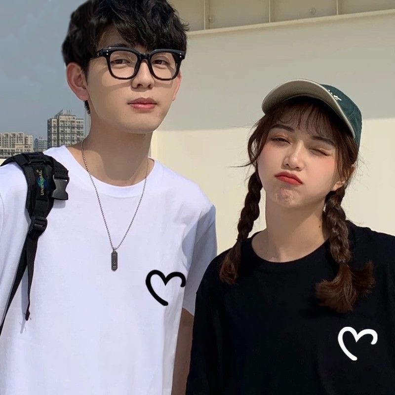(Tặng Khoá) Áo thun nam cổ tròn lửng tay unisex màu đen, trắng thêu Tym
