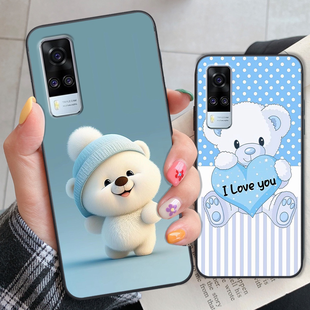 Ốp Vivo Y51 2020 in hình gấu cute dễ thương siêu xinh đáng yêu