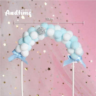 Phụ Kiện Trang Trí Bánh Kem ,Bánh sinh nhật - Que Cắm bánh mẫu Cổng trang trí bông gòn hình mây