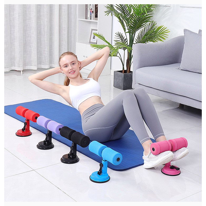 Dụng cụ tập cơ bụng eo gym đồ dùng thể thao tại nhà đa năng có đế hút chân không trụ chữ t gập bụng giảm béo nam nữ