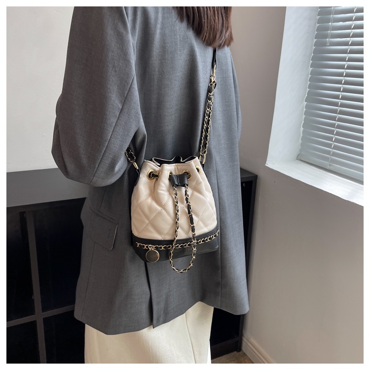 Túi Đeo Chéo Dây Rút MINGA Họa Tiết Kim Cương Caro da PU Cao Cấp Dành Cho Nữ Thiết Kế Sang Chảnh 6512 B-22