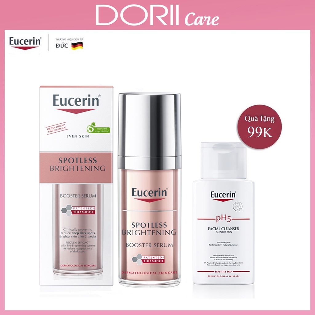 Tinh chất giảm thâm nám và dưỡng trắng da Eucerin Spotless Brightening Booster Serum 30ml TẶNG SRM f