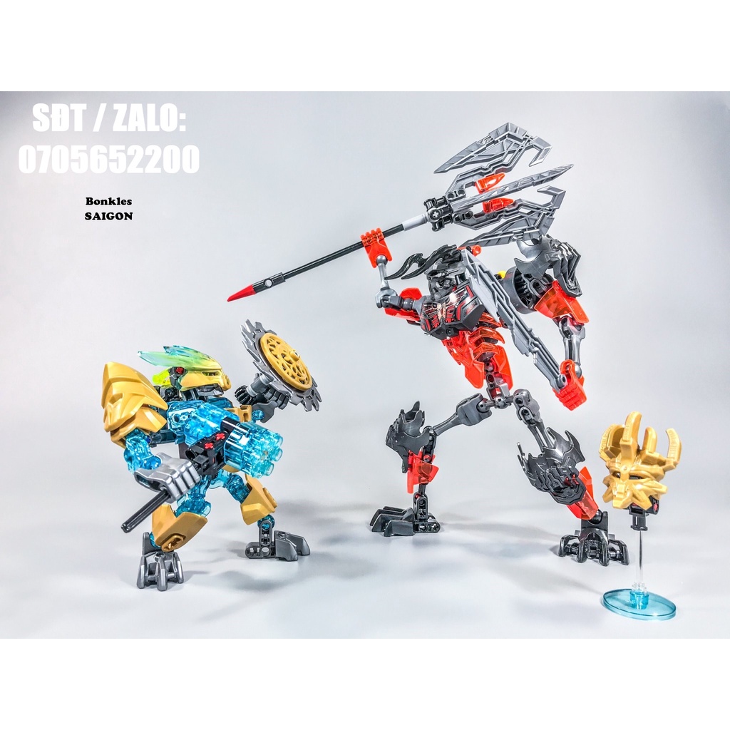 Đồ Chơi Mô Hình Vintage lắp ráp LEGO Bionicle Titan 70795 Mask Maker vs. Skull Grinder Chính Hãng Đan Mạch (2015)