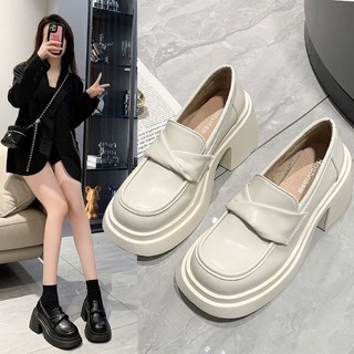[ Lùi 1 size] Giày đốc nữ chất da mềm HANi đế 7 cm cực xịn