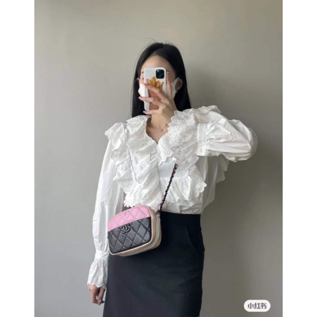 Túi đeo chéo nữ C.N Vanity sz18cm mix màu xinh xỉu