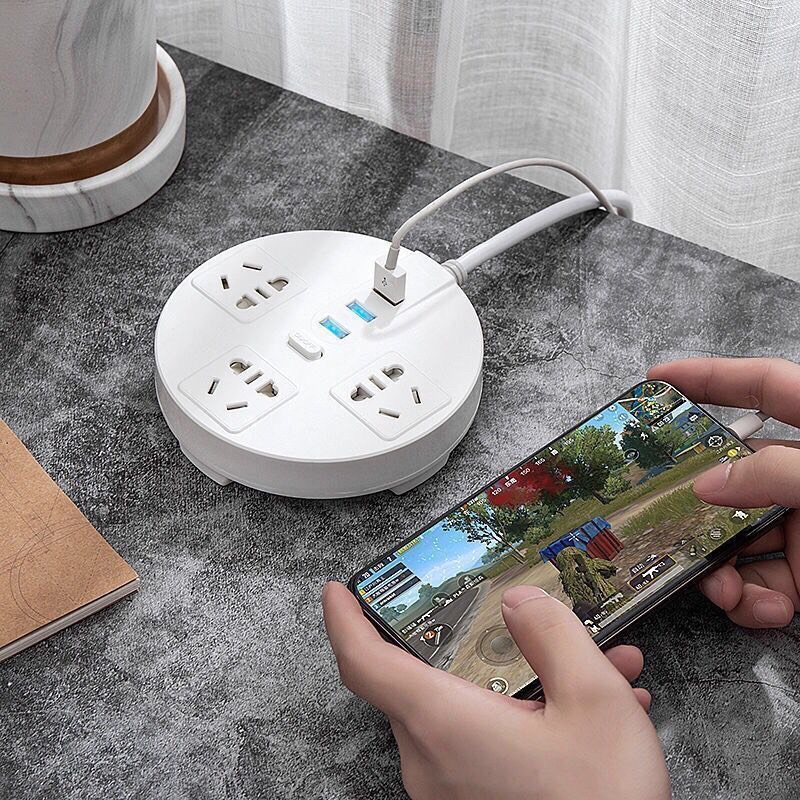 Ổ cắm thông mình kèm đèn học, đèn ngủ để bàn có sạc USB đa năng Ráp công suất 2.5W DC 5V tiện lợi tiết kiệm điện năng