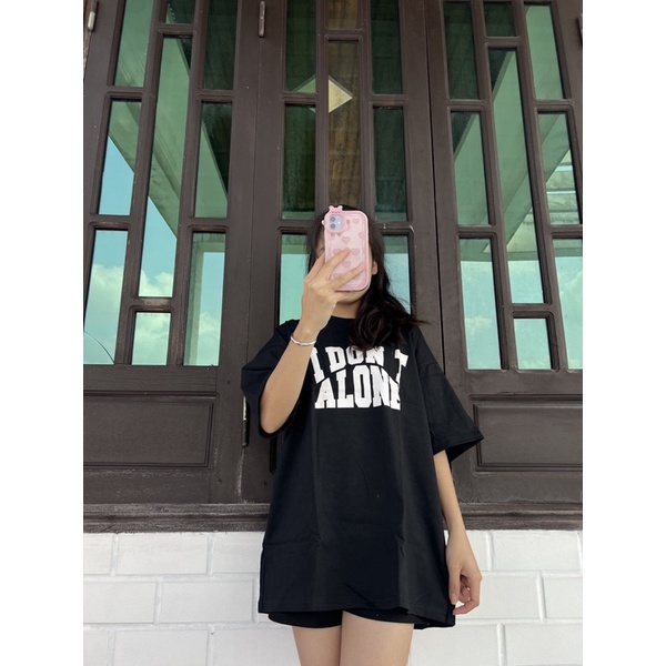 Áo thun nữ 3158(IN CHỮ I DON'T )Chuẩn Shop 100% cotoon form rộng tay lỡ