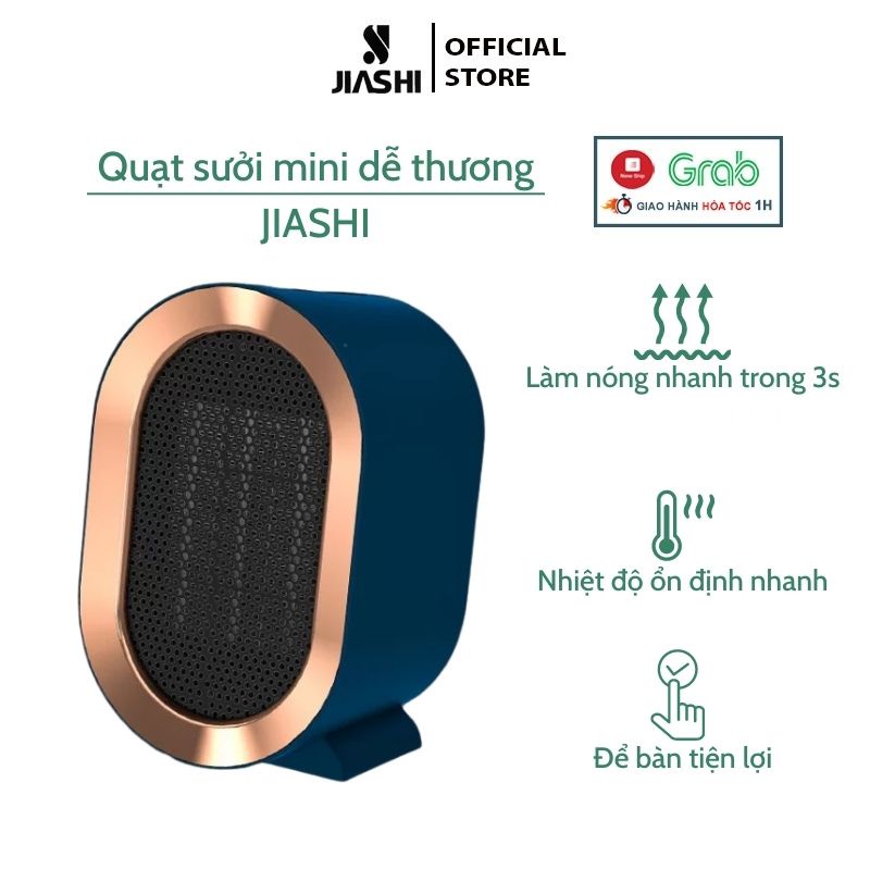Quạt sưởi mini JIASHI, máy sưởi ấm mùa đông để bàn tiện lợi cho dân văn phòng 2 mức công suất 500W QSM05