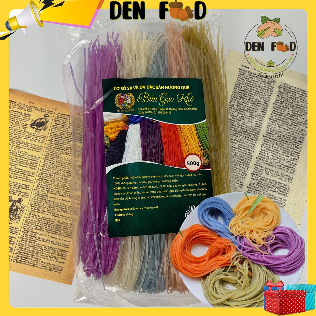 Bún khô ngũ sắc - Đặc Sản Cao Bằng - 500gr