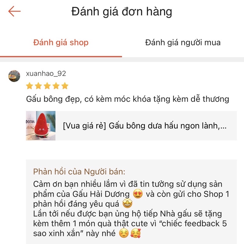 Gấu bông dưa hấu ngon lành, mời bạn ăn nha