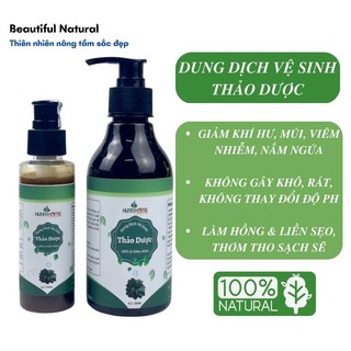 Dung dịch vệ sinh phụ nữ đông y thảo dược, Dung dịch vệ sinh từ lá trầu không lành tính Hunahome 100ml, 250ml