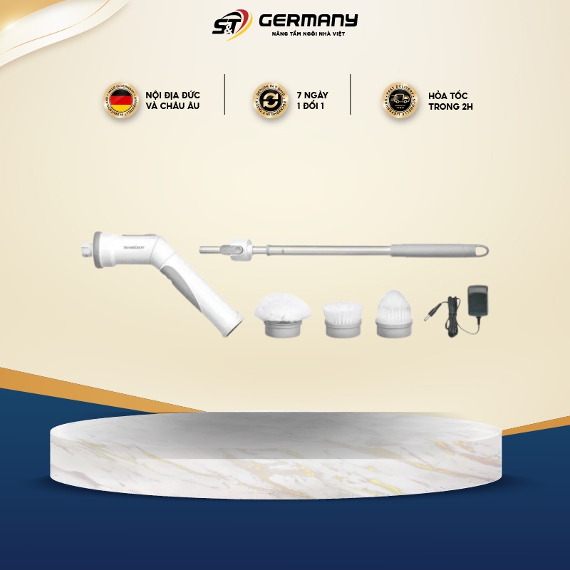 Máy Cọ Rửa Nhà Vệ Sinh Tự Động Nội Địa Đức Silvercrest Chà Vệ Sinh Sàn Lavbo, Toilet Trần Nhà Đa Năng GermanySnT 350035