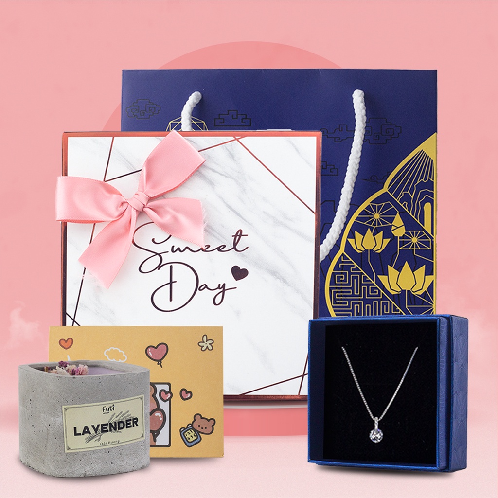 Set Quà Tặng BÍ ẨN - cho cô nàng Hài Hước, thú vị thời trang phụ kiện trang sức Viễn Chí Bảo C500206