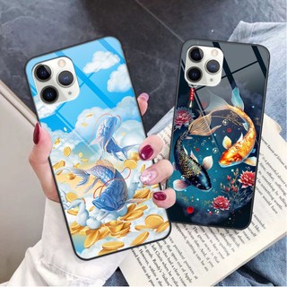 Ốp lưng kính iphone 11 pro / 11 pro max in hình 3d nhẫn-lộc-hoa sen-cha mẹ