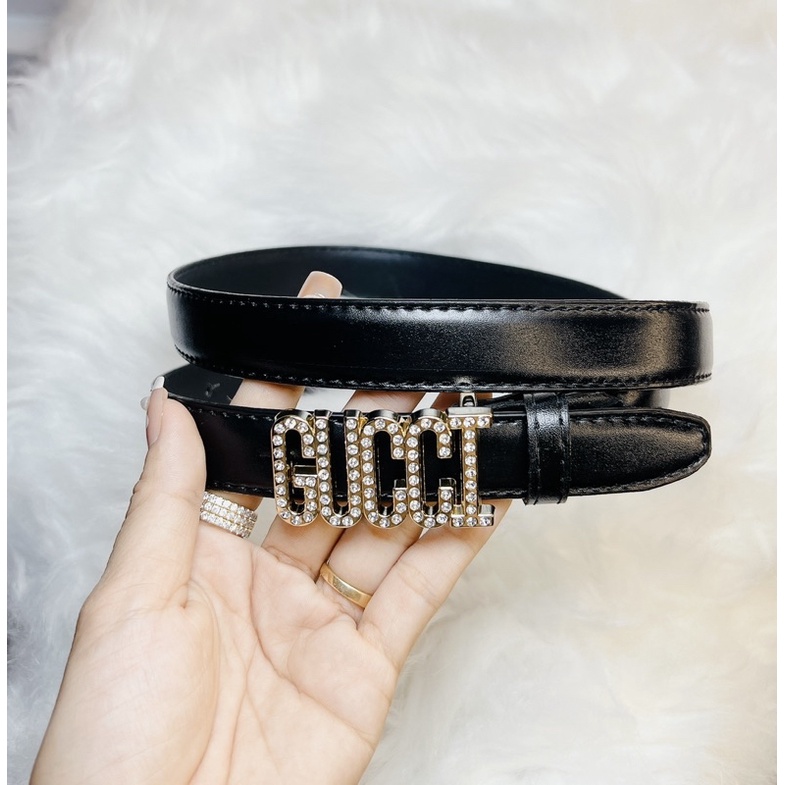 Thắt lưng nữ - dây nịt nữ - dây lưng Chữ Đính Đá GC Gu Cì