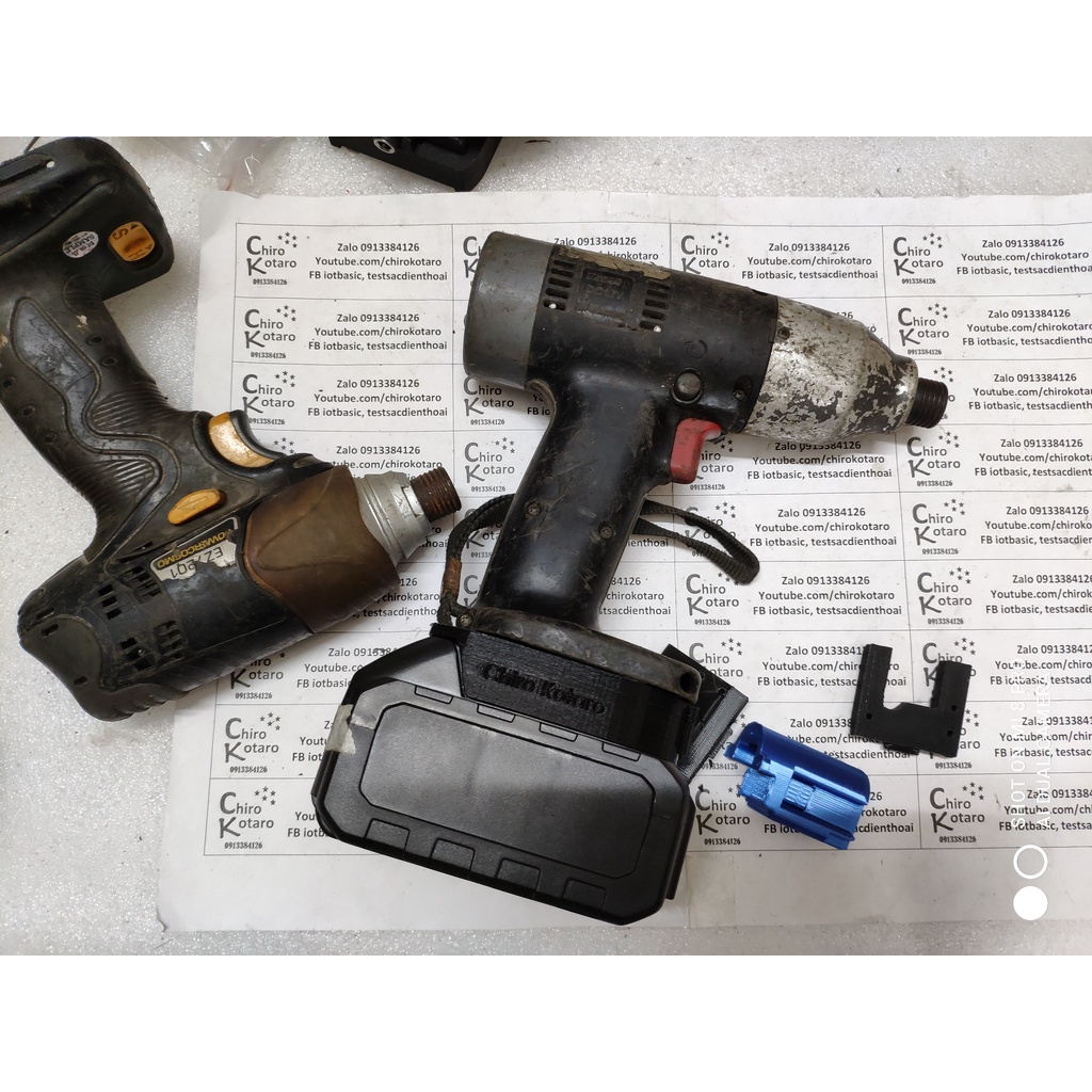 Đế chuyển hộp pin National 12v sang hộp pin Makita cài