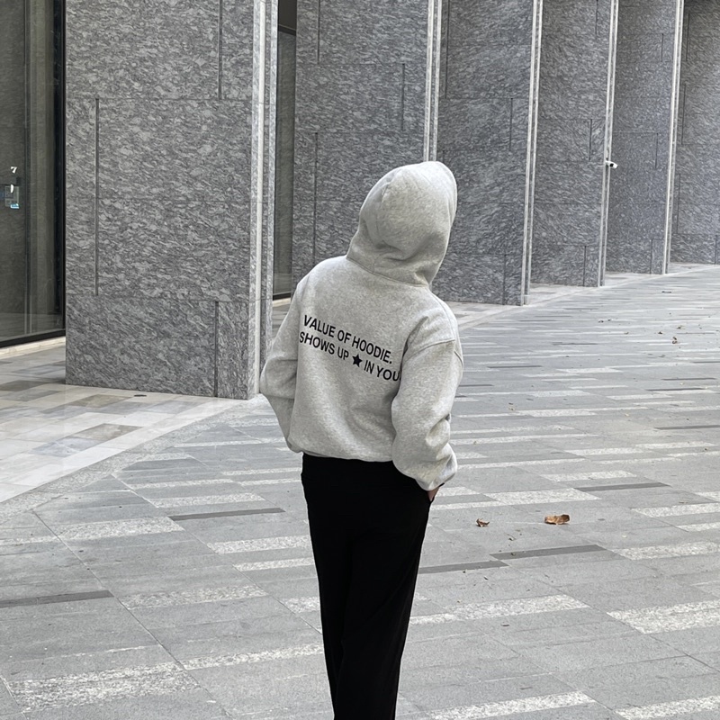 Áo Hoodie Baravas Form Boxy/ Gray - Version Premium | BigBuy360 - bigbuy360.vn