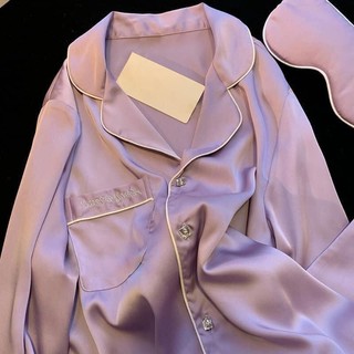 Bộ ngủ lụa tím QC