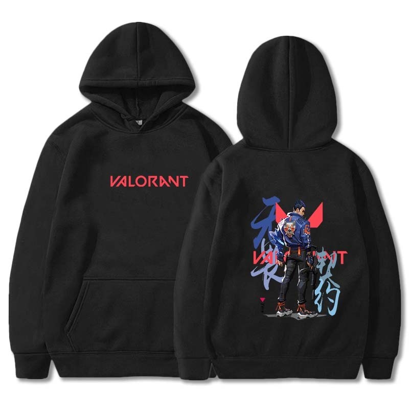 Áo Hoodie Tay Dài Dáng Rộng In Hình Anime Yoru Valorant độc đẹp