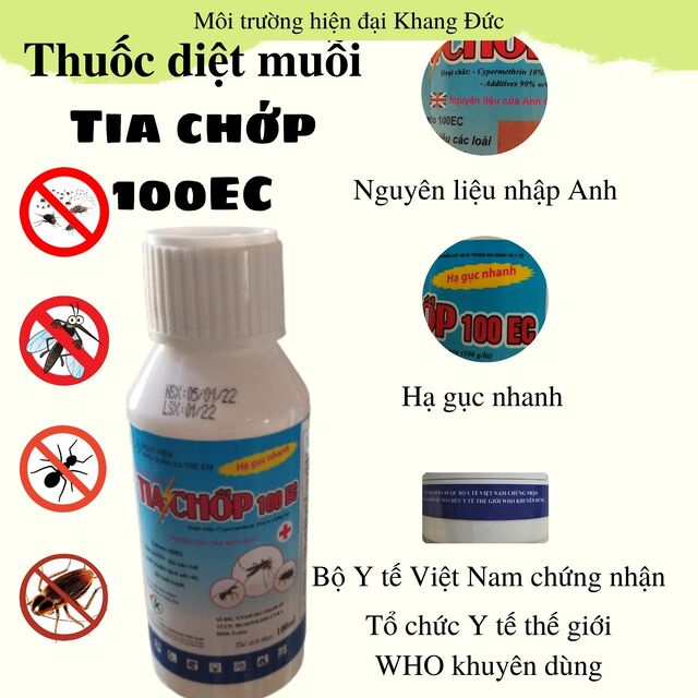 Thuốc diệt muỗi Tia chớp 100EC hiệu suất cao hơn 1,5 lần, nguyên liệu nhập Anh, hạ gục nhanh, phun xịt hiệu quả
