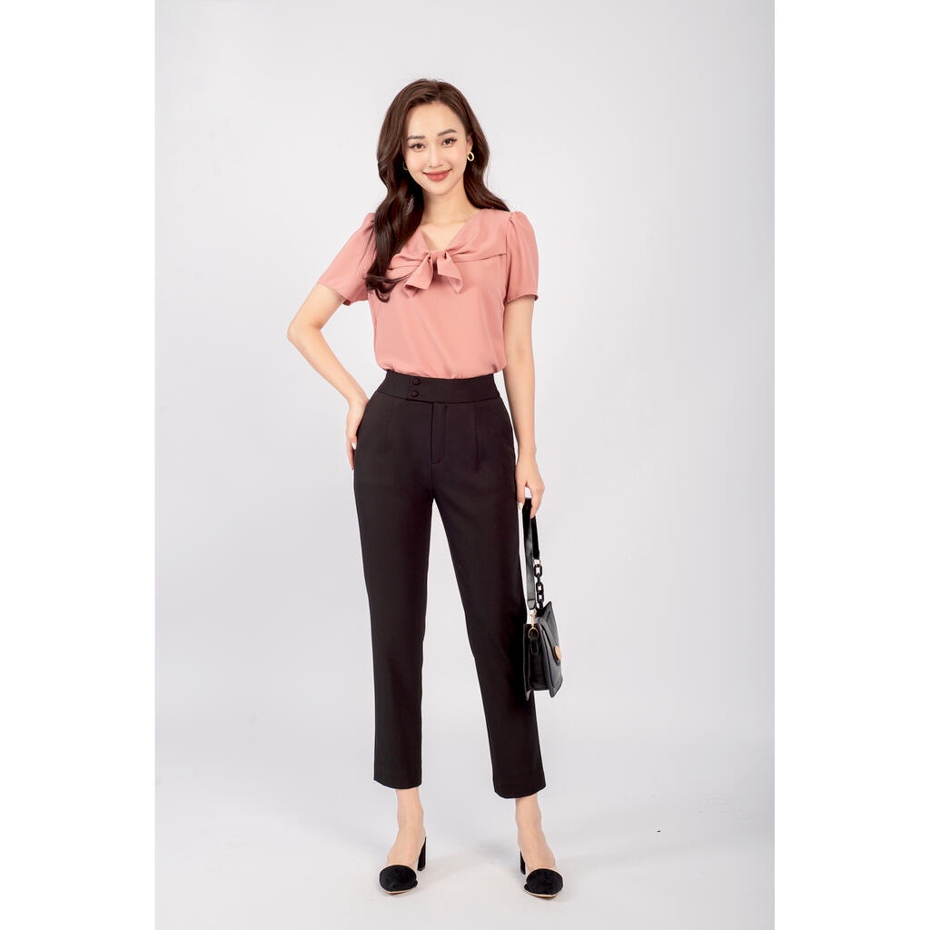 Quần dáng baggy, hai cúc bọc MMOutfit M-QU060122099