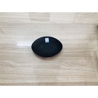 Dĩa Oval Nhựa Melamine Đen Nhám