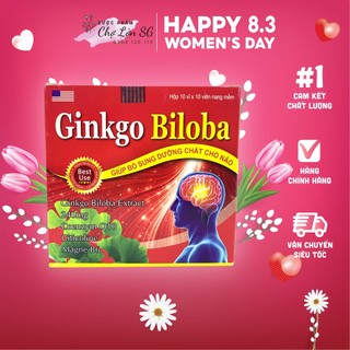[CHÍNH HÃNG] Hoạt huyết dưỡng não GINKGO BILOBA giúp bổ dung dưỡng chất cho não (240mg ĐỎ) - Hộp 100 viên