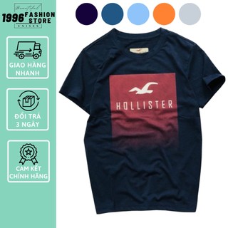 Áo thun nam tay ngắn cổ tròn Hollister M2 cổ tròn, vải cottn cao cấp 4 chiều