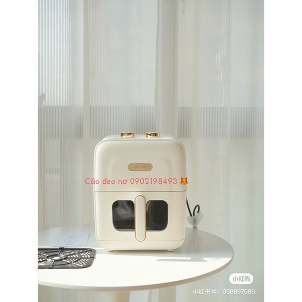 Nồi Chiên Không Dầu URINDGO Cao Cấp Dung Tích 6L Mẫu Mới Nhất 2023 Bảo Hành 12 Tháng - Cáo Đeo Nơ