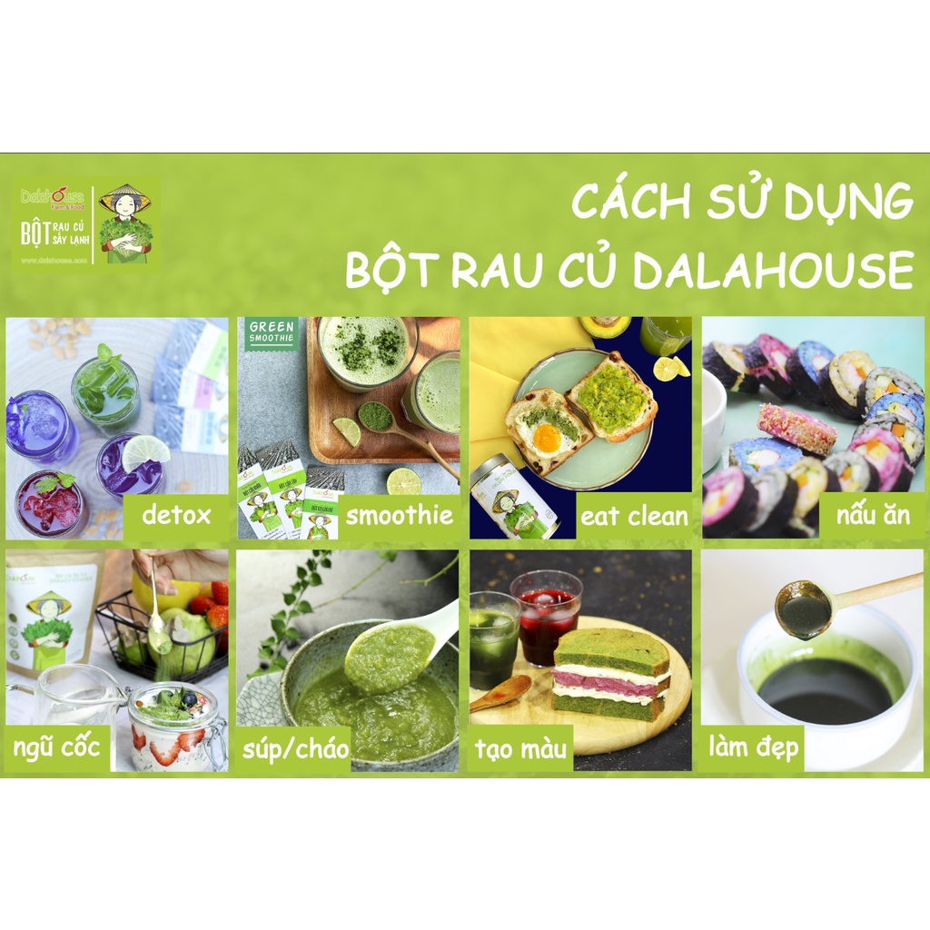 Bột diếp cá Dala House 120g - Xanhsam Organic