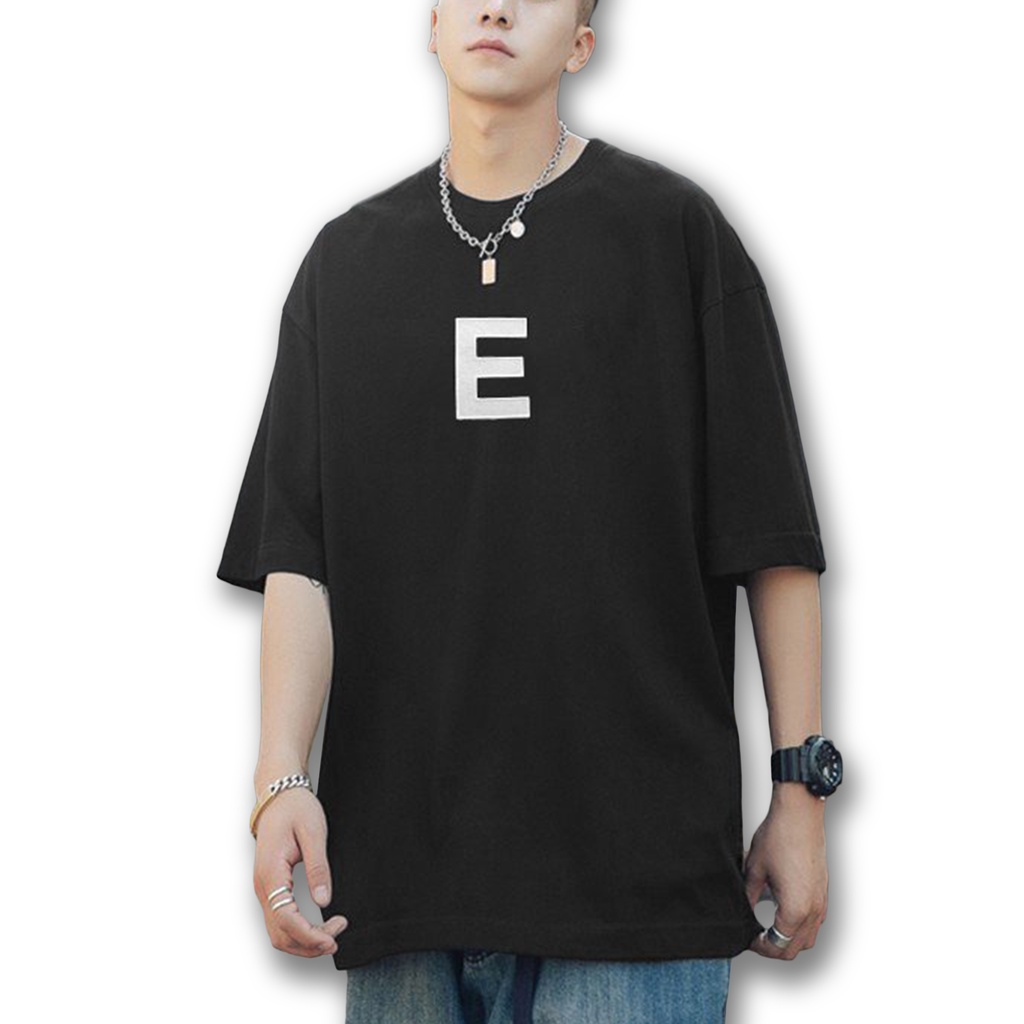 Áo thun nam nữ Unisex Essential form rộng tay lỡ cotton 2 chiều logo thêu - 3 màu