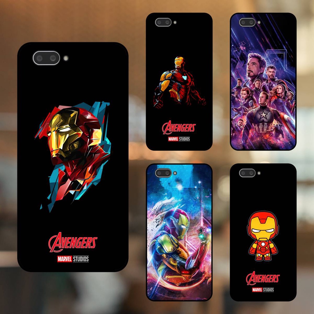 Ốp lưng điện thoại Oppo A3S viền đen Iron Man Người Sắt Marvel Avengers