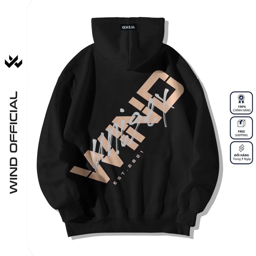 Áo hoodie nam nữ form rộng WIND HD25 thời trang nam nữ oversize ulzzang
