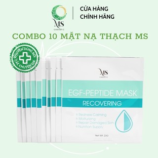 Combo 10 mặt nạ thạch ms egf - peptide mask dưỡng ẩm, mặt nạ thạch phục hồi và tái tạo da - ms cosmetic