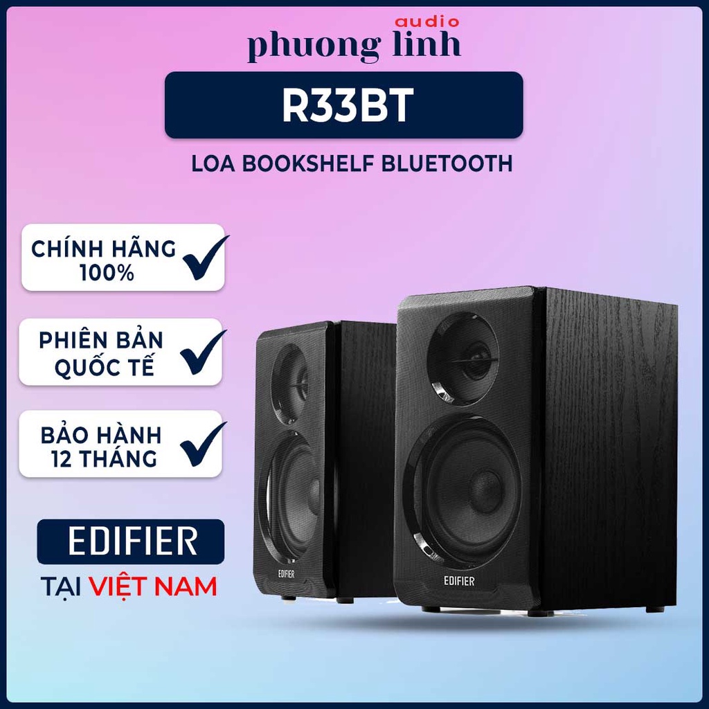 Loa bluetooth Edifier R33BT kết nối máy tính Công suất 10W Cổng AUX Bass driver 3.5 inch Hàng chính hãng