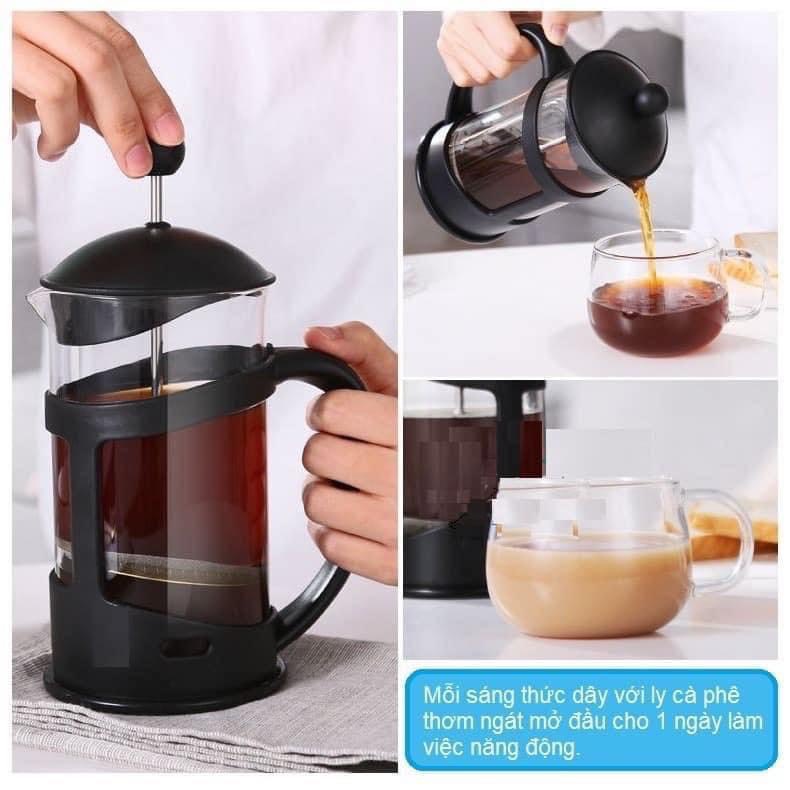 🌺BÌNH PHA TRÀ, PHA CÀ PHÊ THUỶ TINH LOCKNLOCK KIỂU PHÁP FRENCH PRESS LLG018 - 800ML