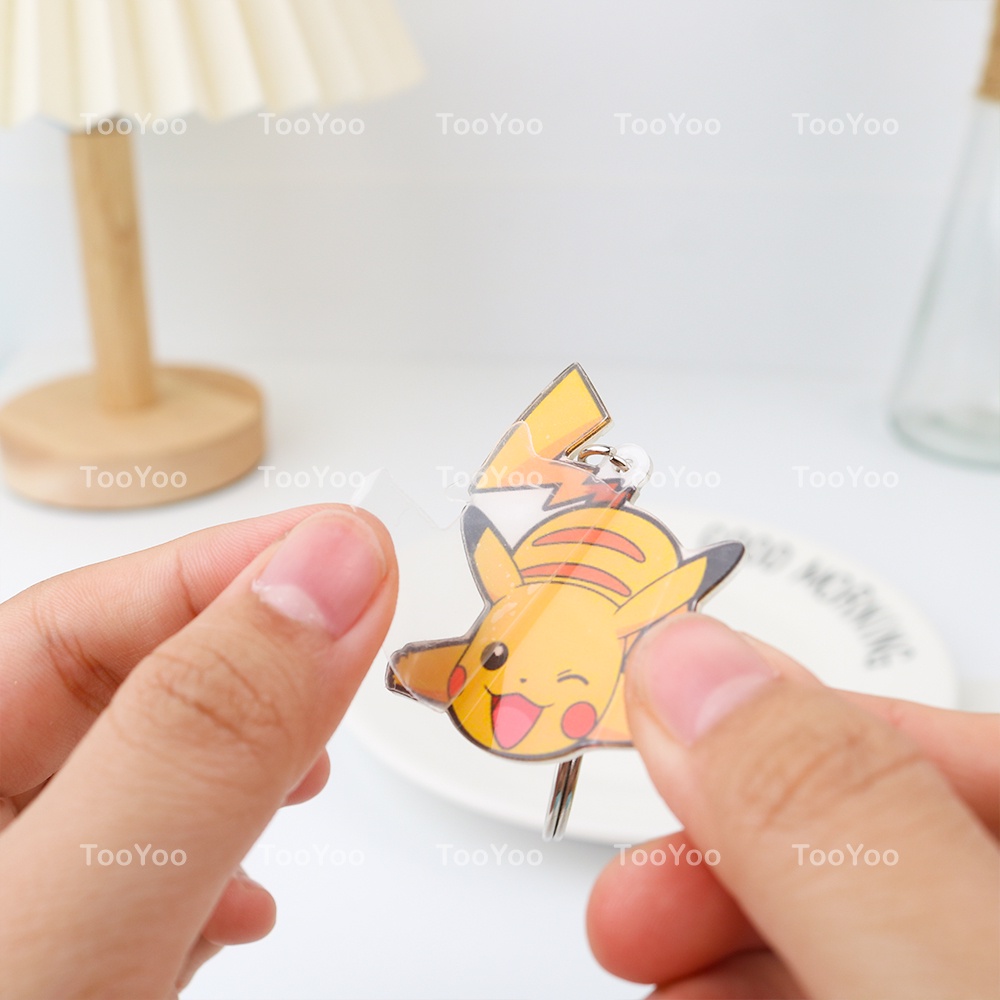 Móc khóa Pokemon mini chất liệu mica dễ thương cute TooYoo BK00352