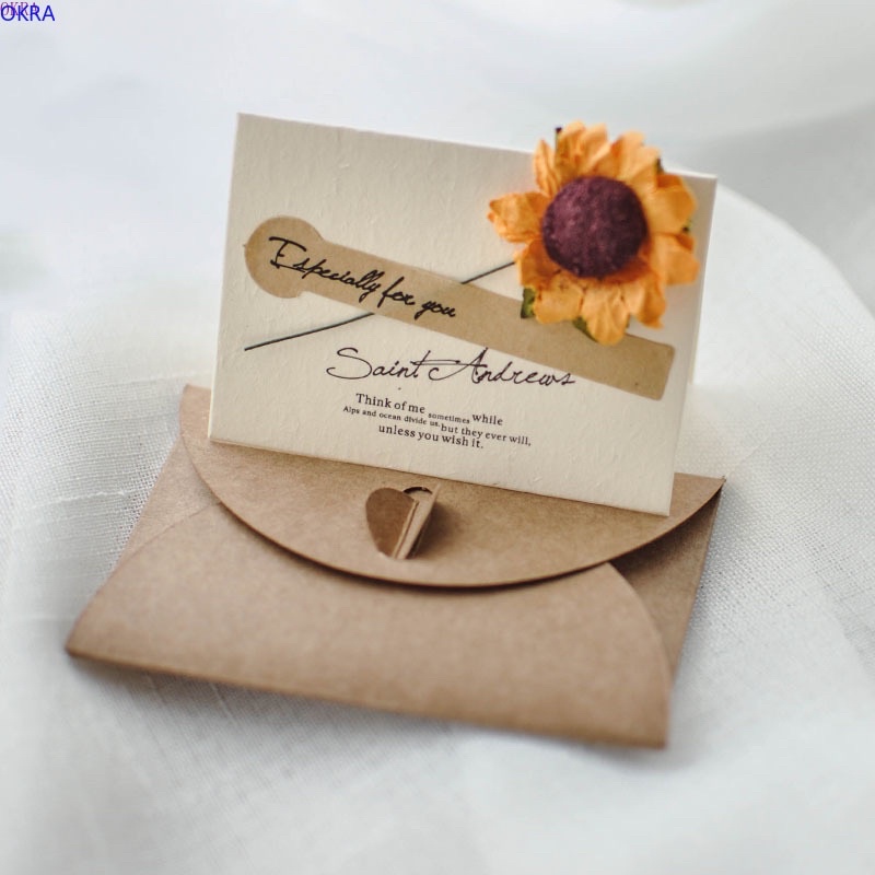 Thiệp giấy kraft phong cách vintage