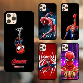 Ốp lưng điện thoại iPhone 11 Pro Max viền đen Spider Man Người Nhện Marvel Avengers