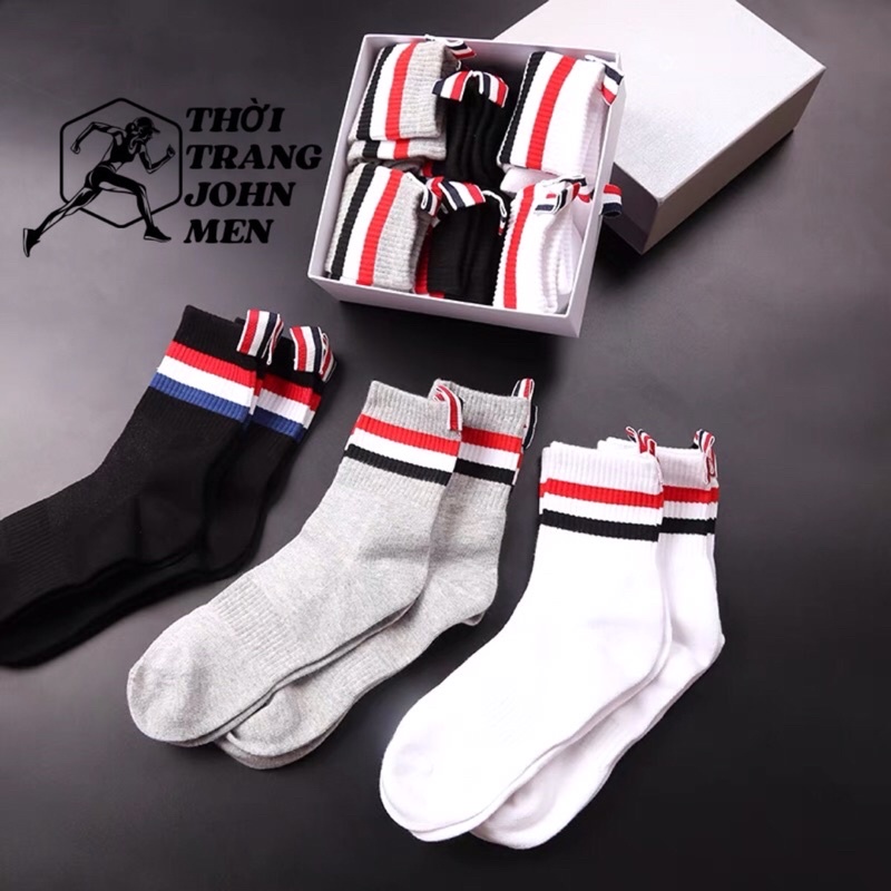 VỚ TẤT CAO CỔ UNISEX NAM NỮ CAO CẤP, SÉT 3 ĐÔI VẢI SỢI COTTON KHÁNG KHỬ MÙI HÔI CHÂN KHI ĐI GIÀY ULZZANG SOCKS ADSN2906