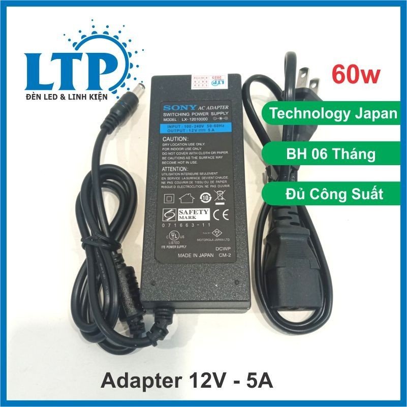 Nguồn Adapter 12V 2A, 3A, 5A , 6A, 7A, 8A,10A Chuyên Dùng cho Led & Camera - Bảo Hành 06 tháng