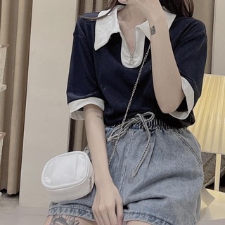 Quần short jean Nữ Cạp chun co dãn chất dày dặn form rộng [QCC01]