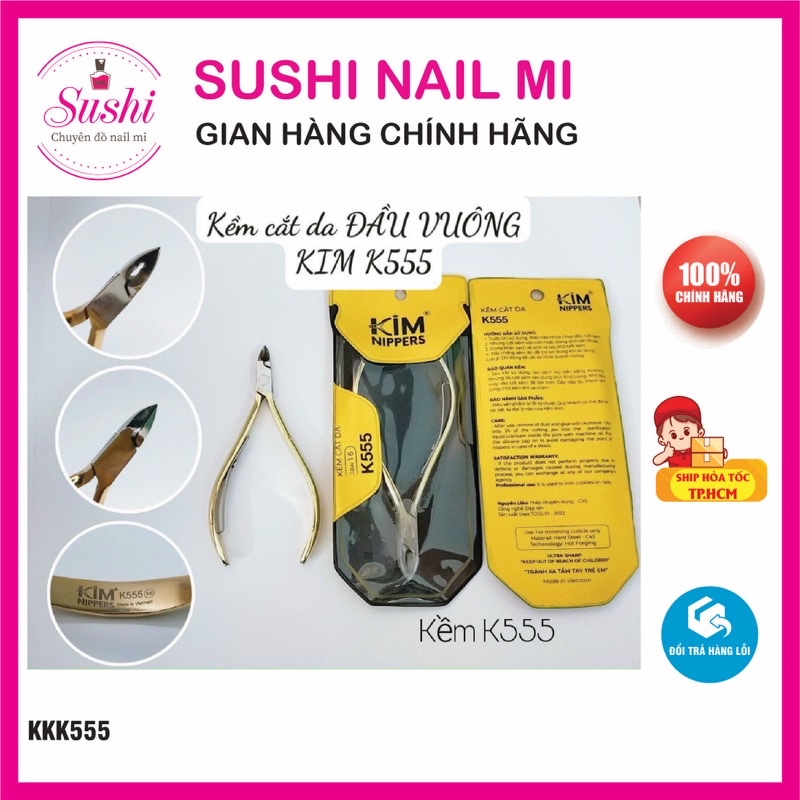 Kềm Kim cắt da , nhặt da K555 chuyên dụng - Sushi nail mi