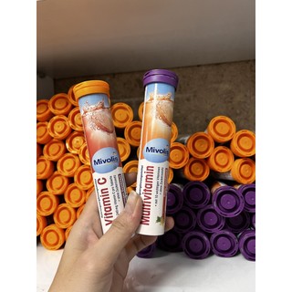 Date 9.2023 - viên sủi uống mivolis bổ sung vitamin c - ống 20 viên